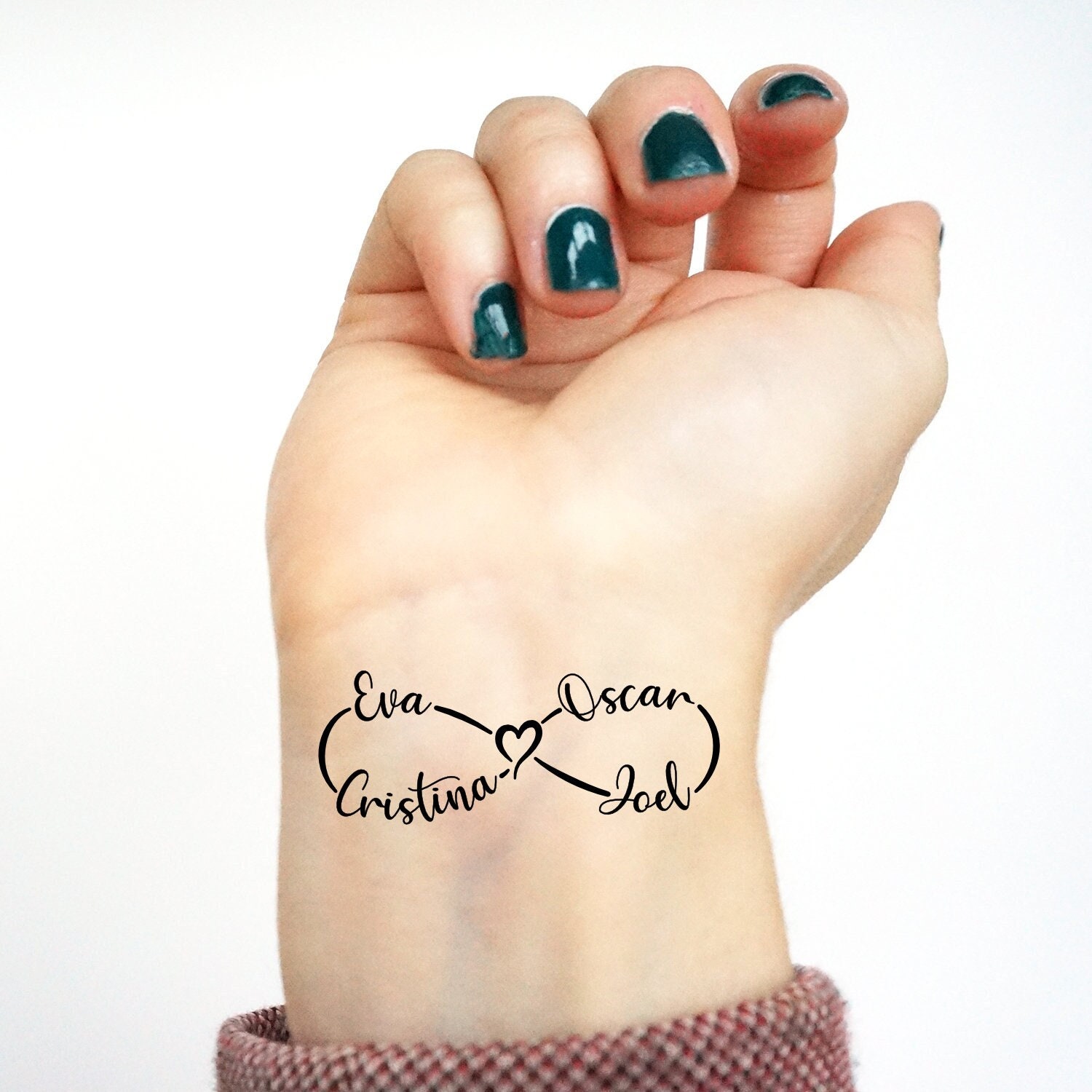 Custom Temporary Tattoo, Kids Names (Set of 3)