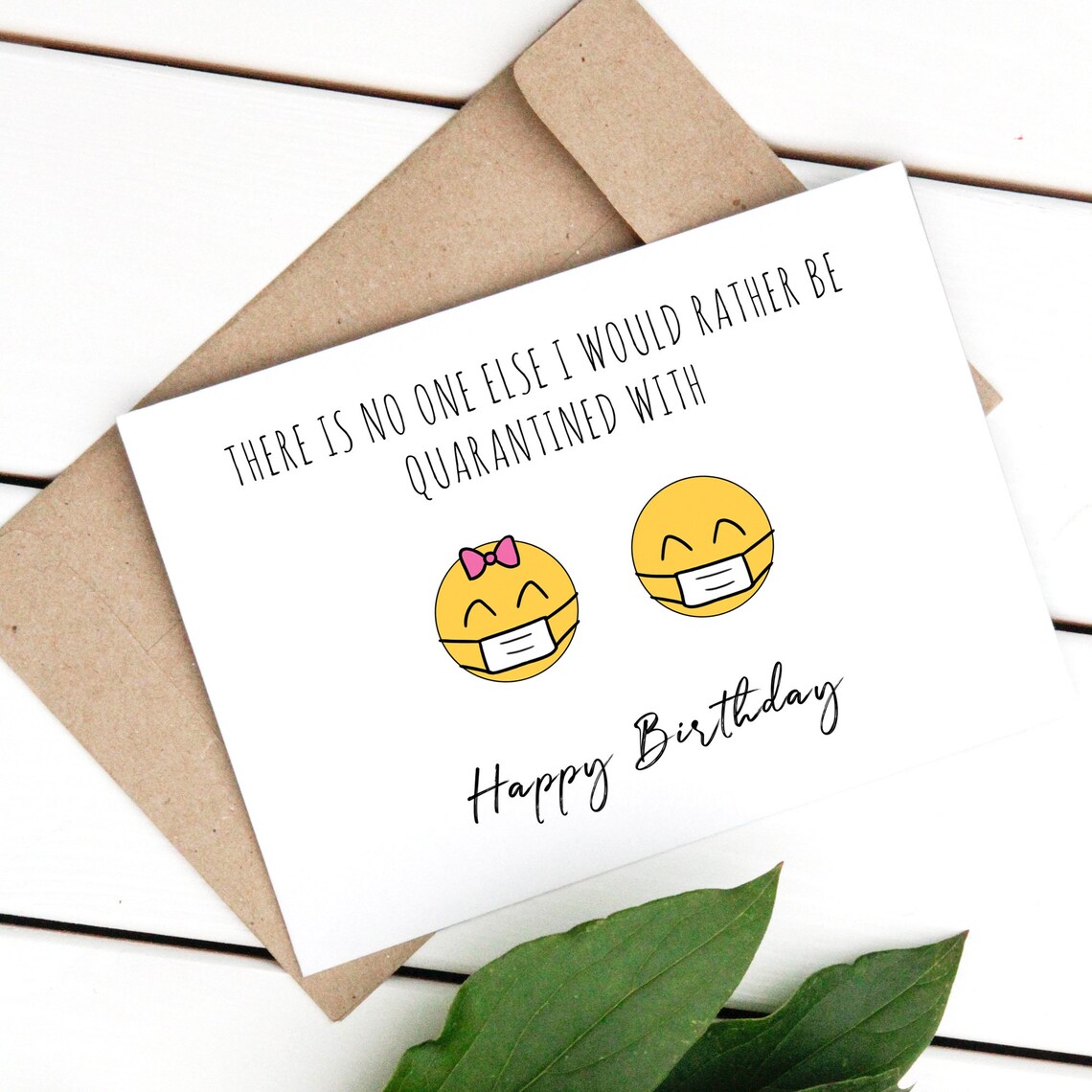 Quarantine Birthday Card Printable Funny Birthday Card for - Etsy