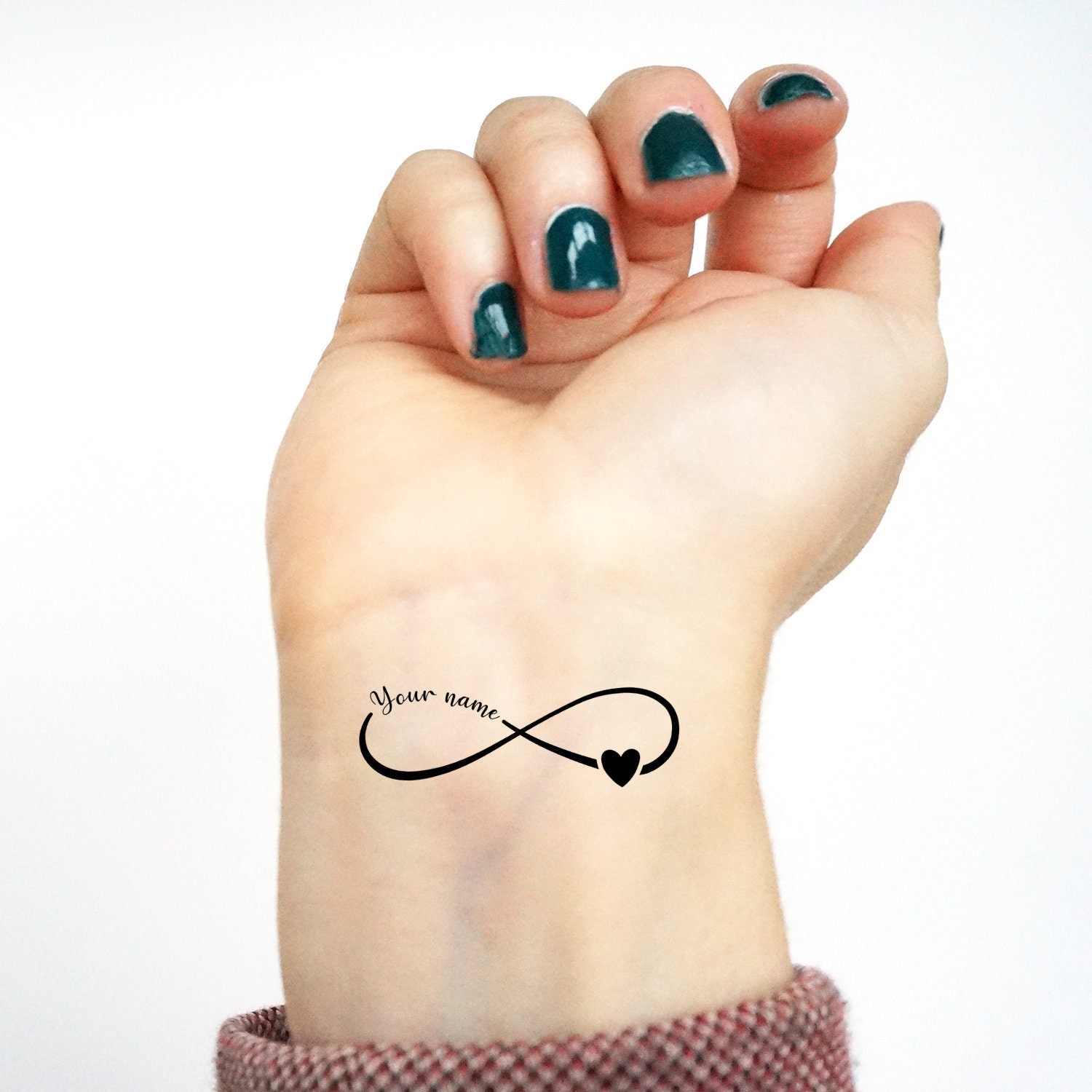 Custom Infinity Tattoo Infinity Name Art Fake Tattoo Flash  Etsy Finland