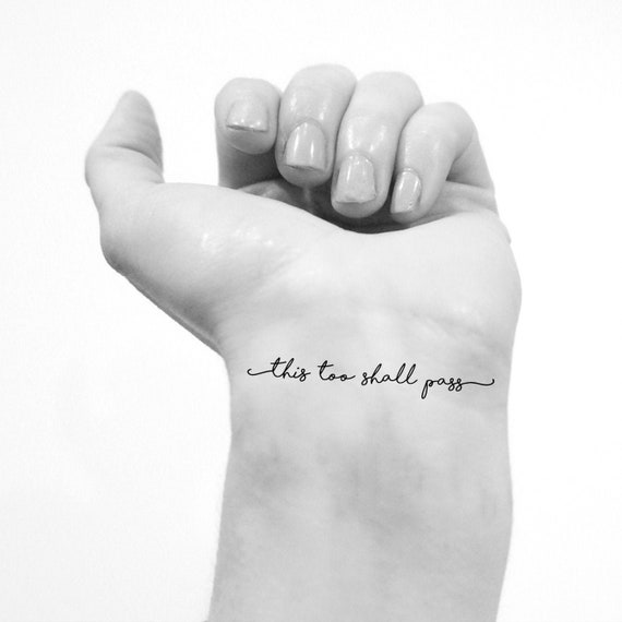 Temporary Tattoo Women This Too Shall Pass set of 3 - Etsy UK Temporary Tattoo Women This Too Shall Pass set of 3 - Etsy UK