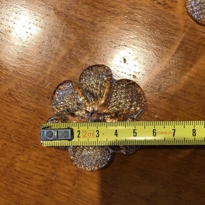 Rosette, spare parts for mirrors and ceiling lamps, in Murano blown glass, gold dust, 5 cm diameter