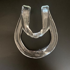 Hook ring in Murano glass, pure crystal color, spare part for chandeliers
