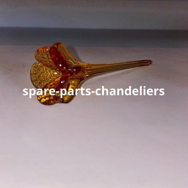 Fiore, glass replacement for chandeliers and wall lamps, amber color