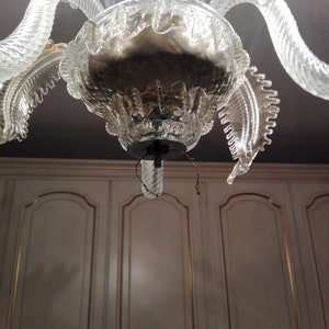 Final with bow, bottom spare parts for chandeliers like Venini ,transparent