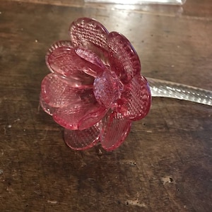 Flowers, spare parts for chandeliers in Murano glass, rose and crystal