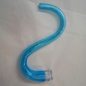 Arm, spare part for chandeliers in Murano blown glass, blue