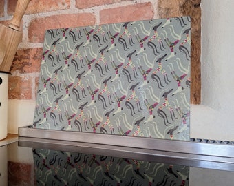 Sleepy Sighthounds Glass Chopping Board for Greyhound, Lurcher, Whippet, Galgo and Sighthound Lovers