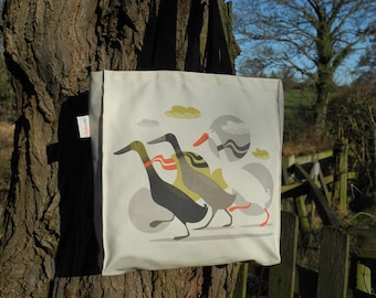 Derbyshire Ducks Tote Bag, Delightful Gift for Duck Devotees and Indian Runner Duck Owners