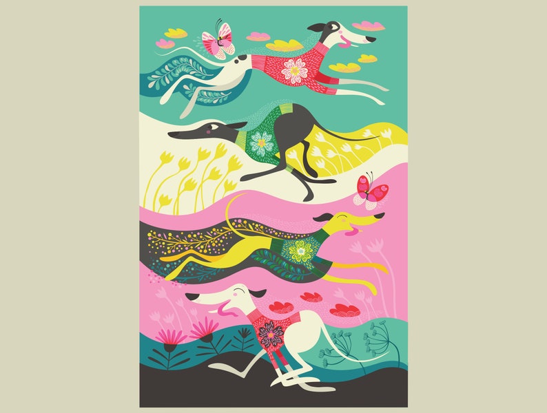 RollerDogDesign Zoomies Tea Towel