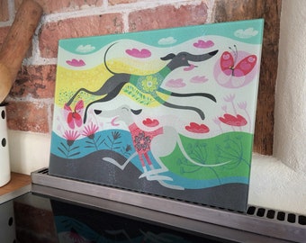 Zoomies Glass Chopping Board for Whippet, Greyhound, Lurcher and Sighthound Lovers