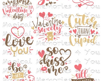 Valentines Day Quote Waterslide Sheet