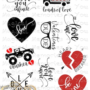Valentines Day Pack 2 Waterslide Sheet
