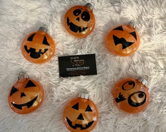 Jack-O-Lantern Ornament, Cute Halloween Ornament,  Pumpkin Ornament, Halloween decoration, Halloween tree ornament,  Personalized Ornament
