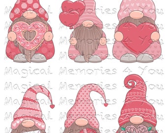 Valentines Day Gnome Waterslide Sheet