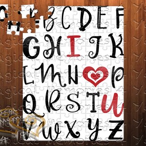 Valentines Day Puzzle,  I love you puzzle, Valentines Day gift, Gift for Boyfriend, Gift for Girlfriend, Valentines day Décor, Gift for him