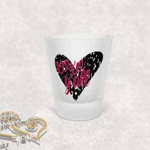 Frosted Shot Glass, XOXO, Funny Shot Glass, Personalized Shot Glass, Valentines day gift for Him, Gift For her, Galentines day,