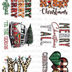 Festive Christmas Waterslide Decal, Retro Christmas  decal, waterslide decal for glitter tumblers, winter themed decal, Christmas Sayings