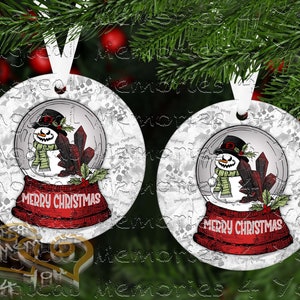 Gothic Christmas Ornaments, Gothic Snowman, Skull Ornament, Snowglobe ornament, Christmas 2024, Chirstmas Tree Decor, Shatterproof Ornament