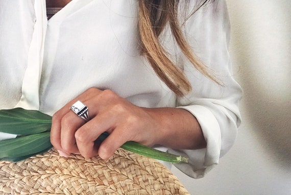 Turquoise and White Buffalo!! Beautiful Statement rings