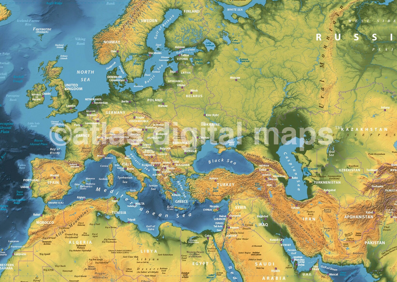 world map paper print world map gift world wall map land etsy