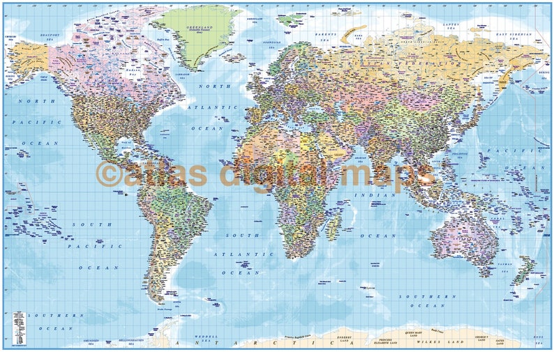 Political Map of the World-wide Map Print, Political Environment Map with Ocean flooring Contours - Paper (Rolled/Heavy) graphic about World Political Map Printable identify Political Map of the Entire world Map Print, Political Global Map with Ocean flooring Contours - Paper (Rolled/Higher)