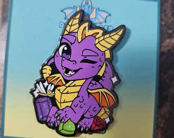 1.75&quot; Retro Gaming Dragon &quot;A Grade&quot; Enamel Pin