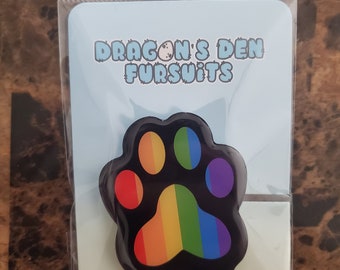 LGBTQ+ Pride Pawprint Acrylic Phone Grip