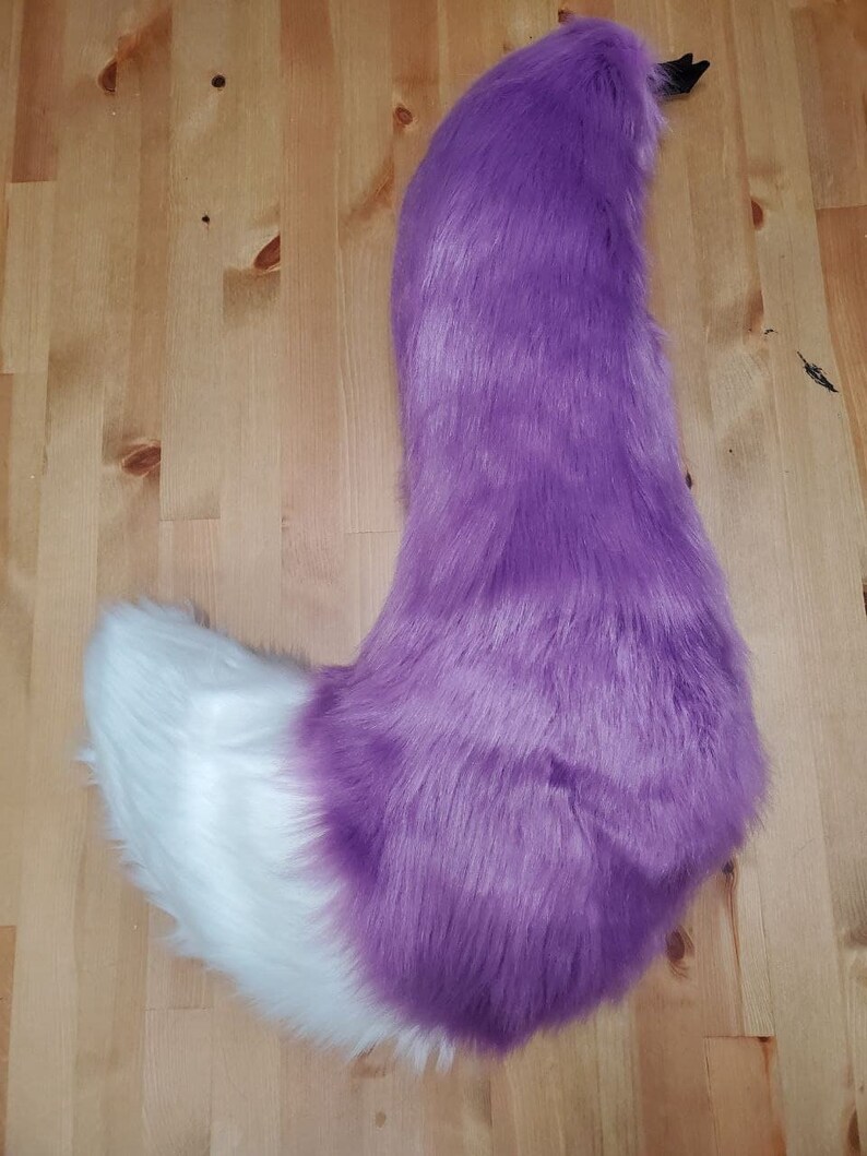 Violet and White Fox Fursuit tail