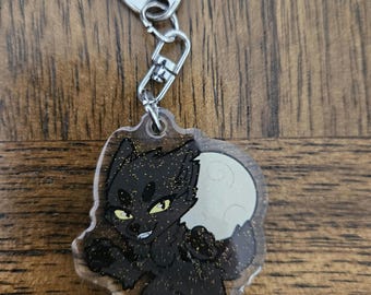 Werewolf 2" Glitter Epoxy Acrylic Keychain