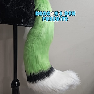 24&quot; Lime Green Fox Fursuit tail FREE US SHIPPING