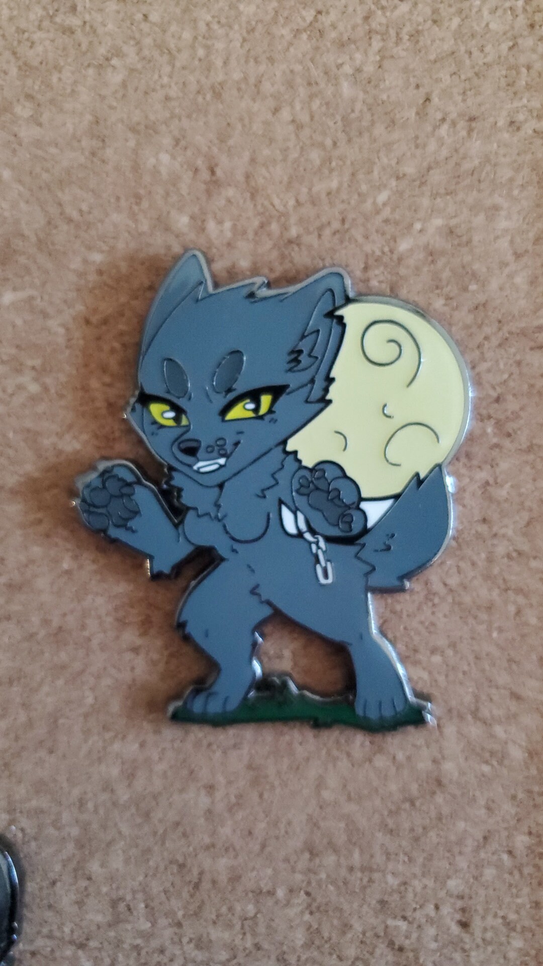 1.75" Werewolf and moon "A Grade" Enamel Pin