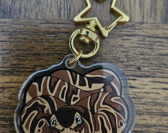 Ball Python Snake 2" Acrylic Keychain