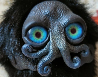 Cthulhu plush ooak edizione limitata: creatura horror per i fan di H. P. Lovecraft, idea regalo personalizzata e unica, decorazione weird