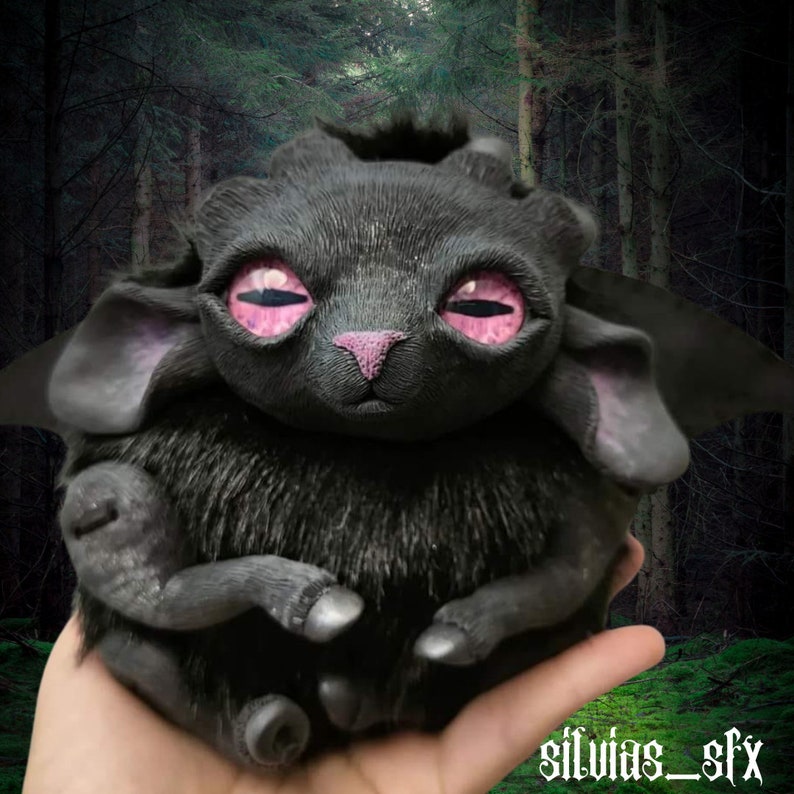 Capro satanico peluches SU ORDINAZIONE, posable-doll ooak one of a kind, decorazione spaventosa animale fantasy, plush animale creepy cute immagine 1