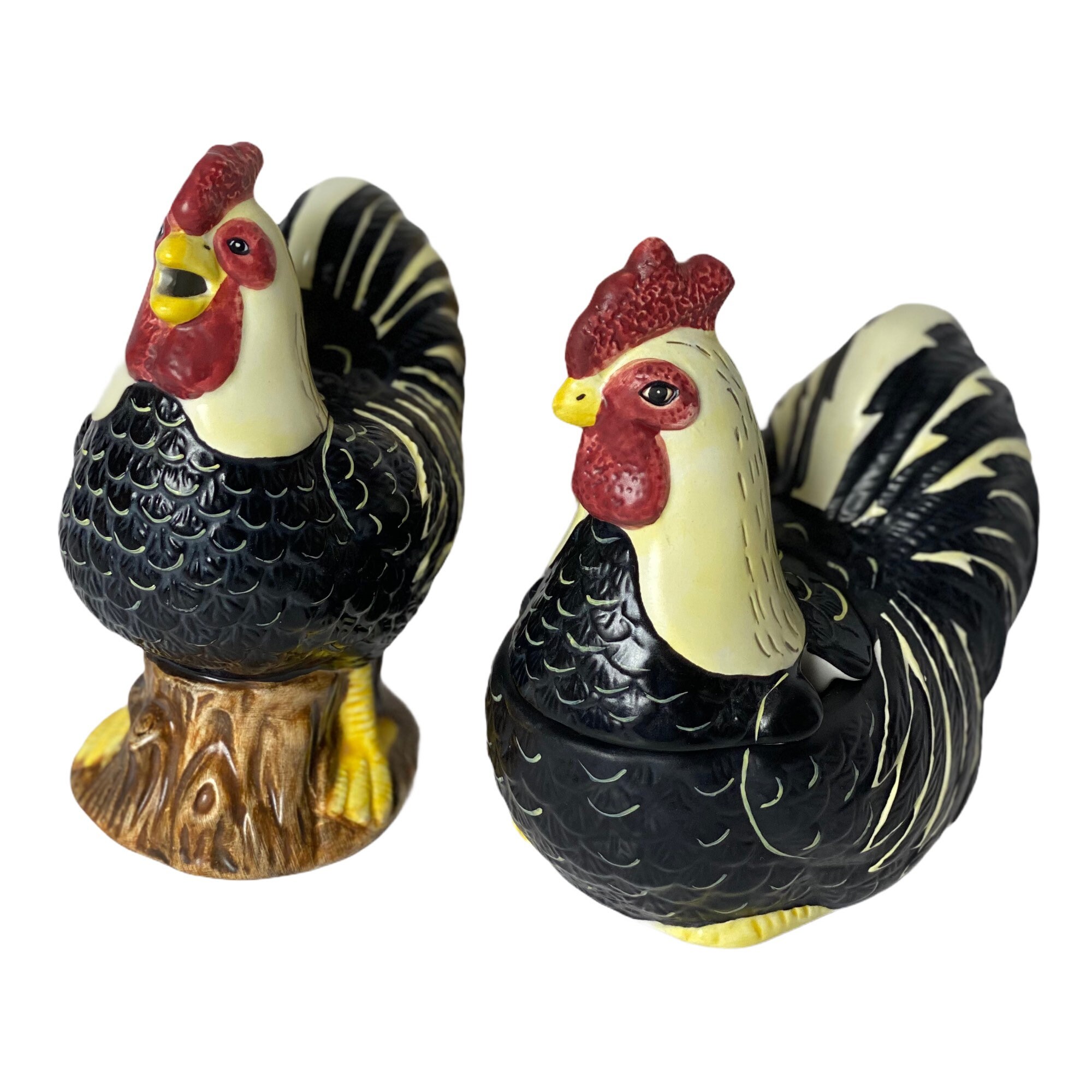 Vintage Sakura Kimble Rooster Sugar and Creamer Set Warren Etsy