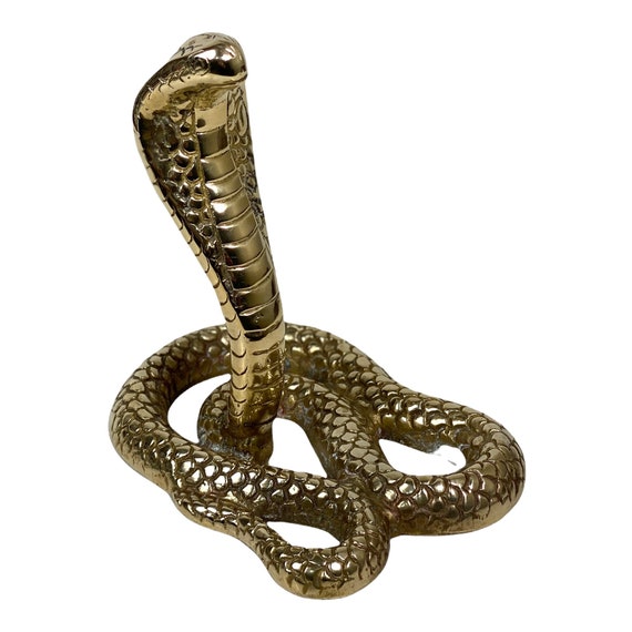 Gold Cobra Deco Object M | OROA Snake