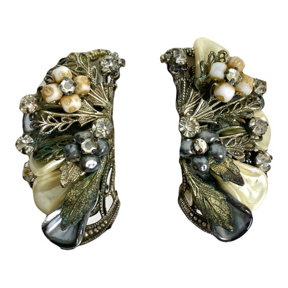 Vintage Signed "Robert" Rhinestone and Faux Pearl… - image 2