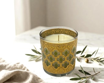 Unique Hostess Gift Cocktail Lover Collectable Vintage Cocktail Glasses Culver Valencia Luxury Candle Scented Soy Reusable Glass Moroccan