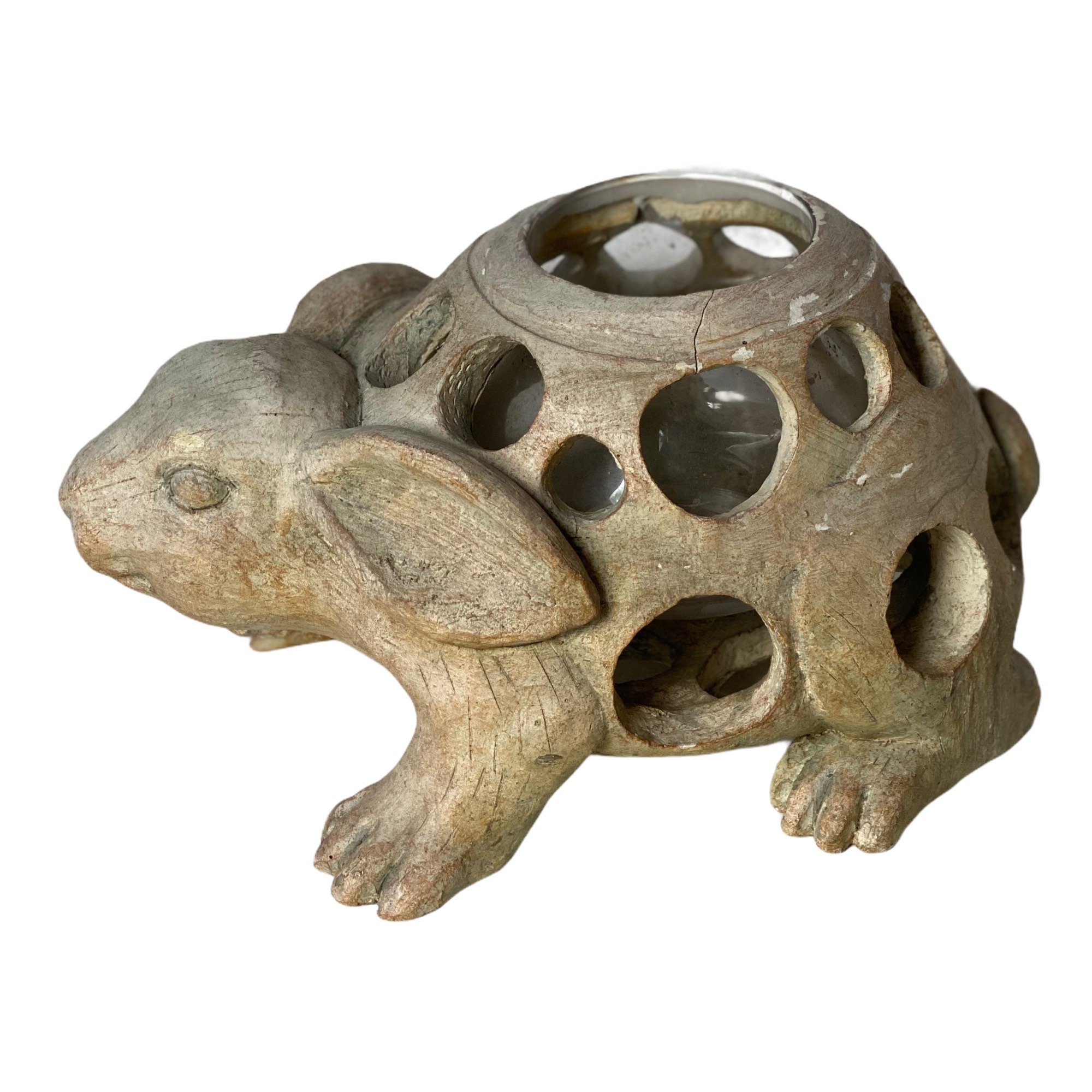 Vintage Outdoor Candle HolderCeramic Rabbit Tea light Holder Etsy