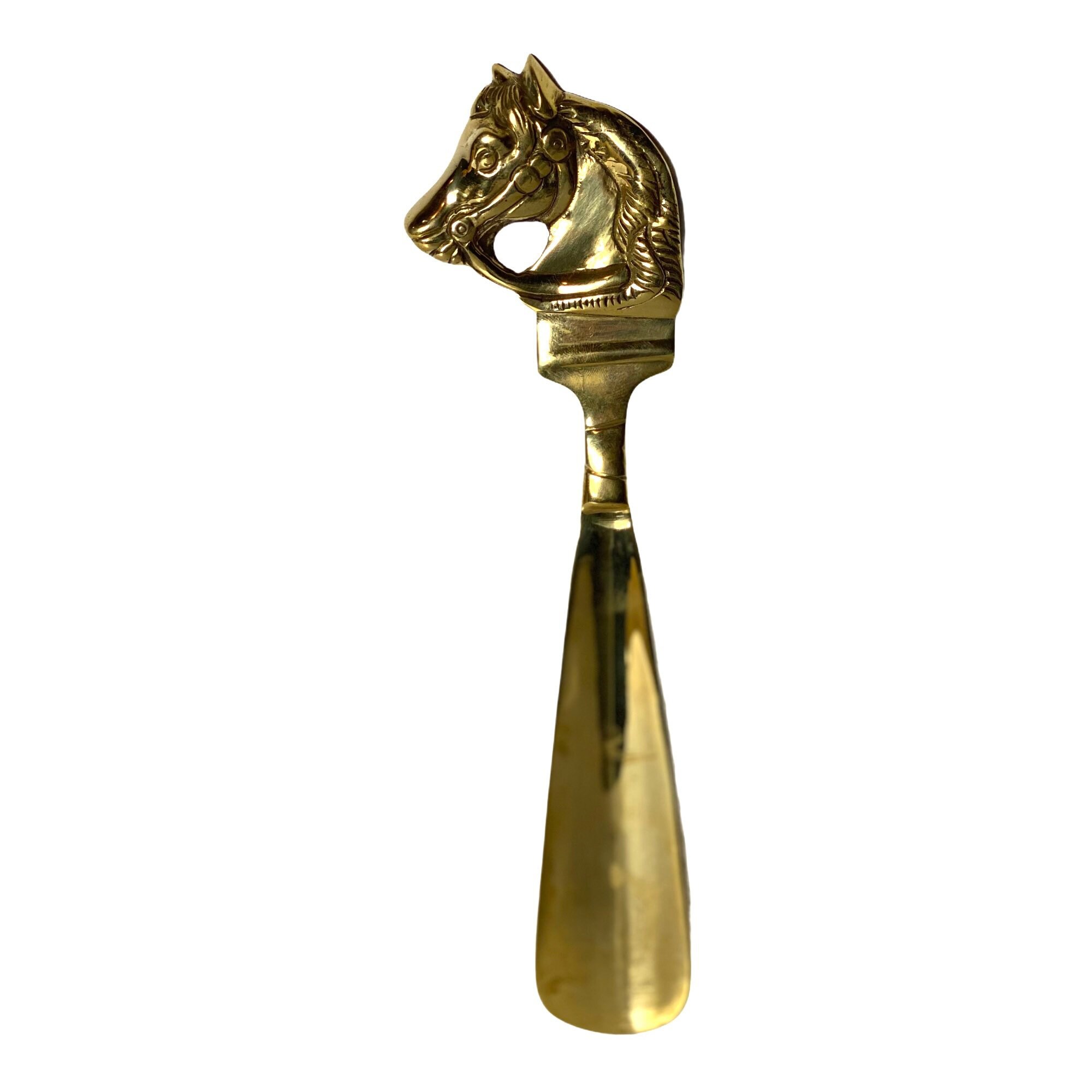 Vintage Equestrian Brass Horse Head Shoe Horn Chairish atelieryuwa