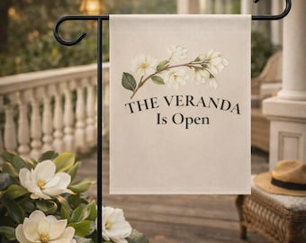 Magnolia Garden Flag Veranda Welcome Southern Hospitality Porch Decor Outdoor Decoration Yard Entrance Elegant Accessory Flower Design Home