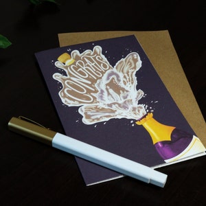 Cartolina di congratulazioni illustrata