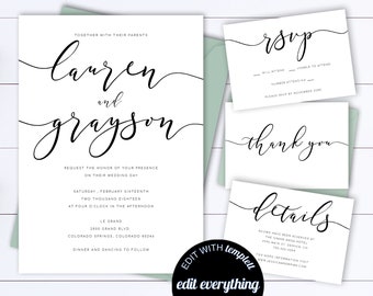 wedding invitations etsy
