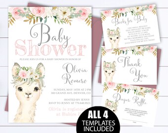 llama baby shower decorations