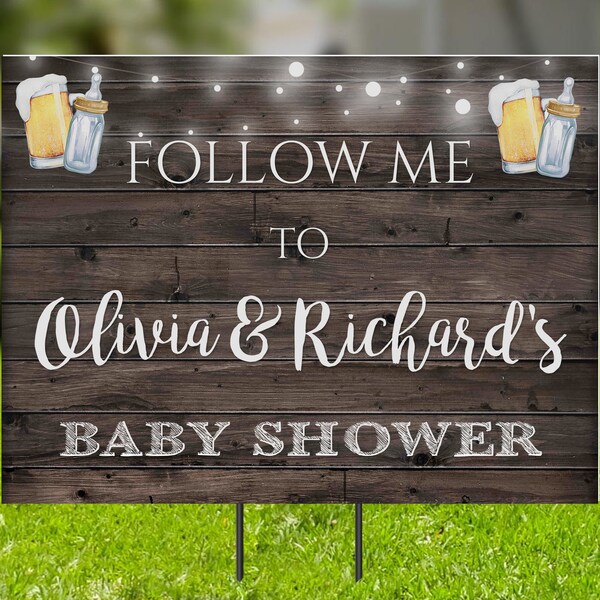 Drive by Baby Shower Yard Sign Etsy