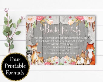 Books for Baby Cards Baby Shower Books for Baby Book Request Card Bring a book Card Bring a book insert Book Instead of a Card