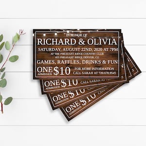 Jack and jill Tickets Stag and Doe Country Wedding Raffle Tickets Buck and Doe Tickets Stag and Doe Rustic Wedding Raffle Tickets