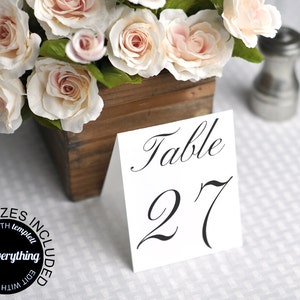 Modèle de carte de table de mariage - Cartes de table imprimables - Cartes de numéro de table de mariage - Numéros de table de mariage - 4x6, 5x5 et 4x5 sous tente inclus