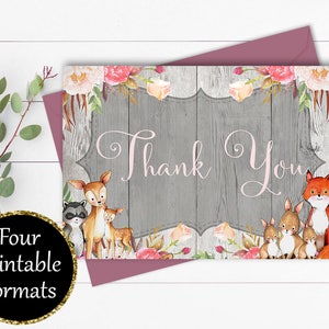 Thank You Card Thank You Template Printable Thank You Baby Shower Thank ...