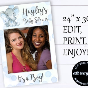 Blue elephant Photobooth Frame Elephant Frame Prop Instagram Prop Instagram Cutout Instagram Photo Prop Instagram Sign Instagram Photo Frame
